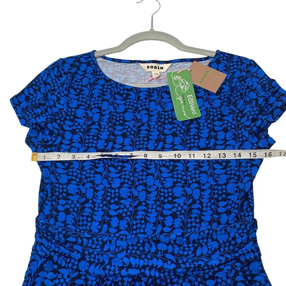 Boden Blue Amelie stretch Jersey knit Midi Dress w/ pockets US 6R NWT - Picture 9 of 12